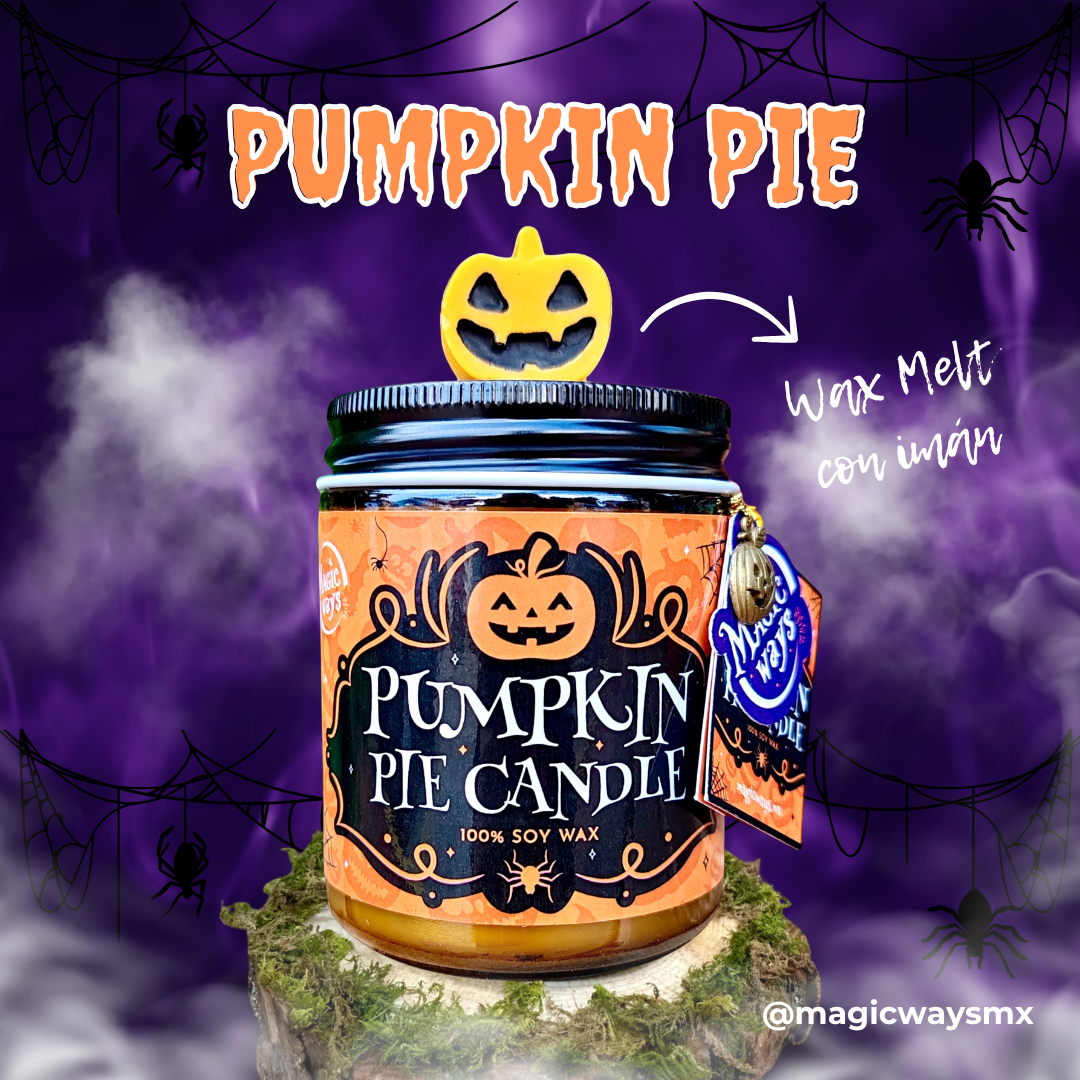Set de 3 Velas para Halloween: Caldero de Bruja, Pumpkin Pie y Spooky Night