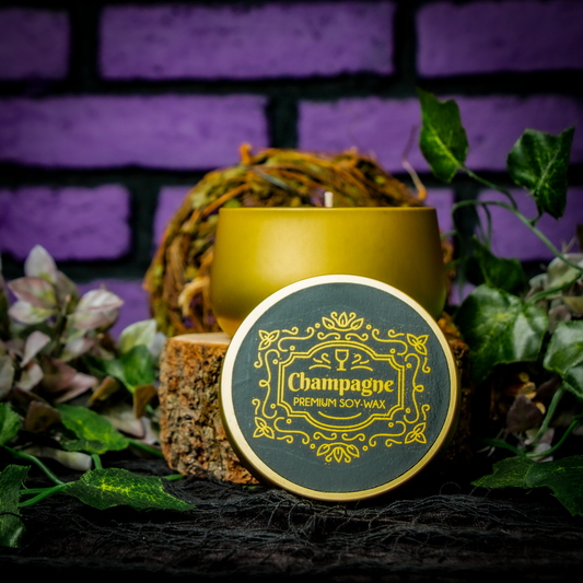 Vela de Champaña para Celebrar y Atraer Prosperidad