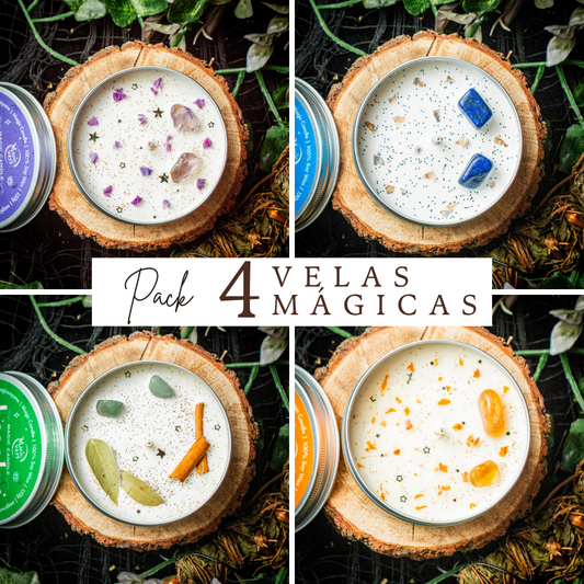 Pack de 4 Velas para Cambiar tu Frecuencia Energética