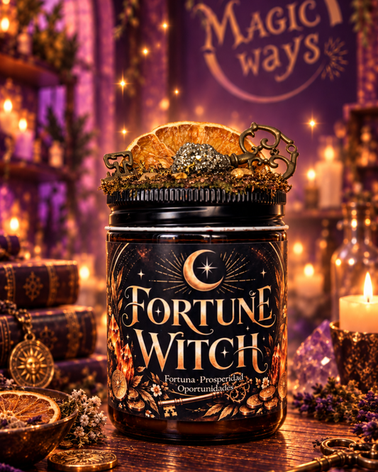 Vela Fortune Witch — Fortuna, Prosperidad y Oportunidades