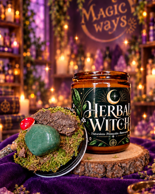 Vela Herbal Witch — Naturaleza, Protección y Renovación